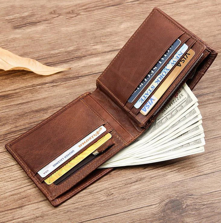 Bifold Leather Genuine Leather Wallet - My Store