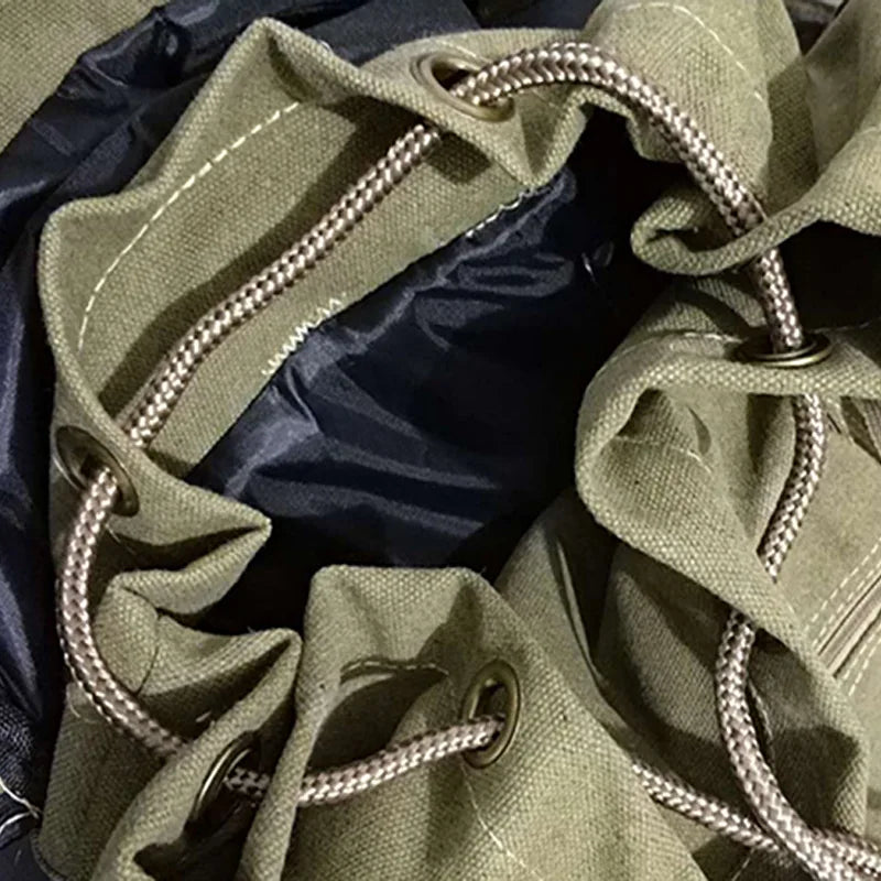 60L 80L Men Military Bag Tactical Backpack Canvas Army Bag Large - My Store
