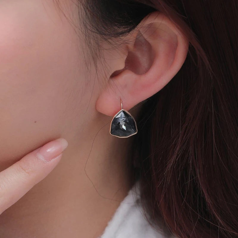 Triangle Stone Earrings made with Austrian Crystal