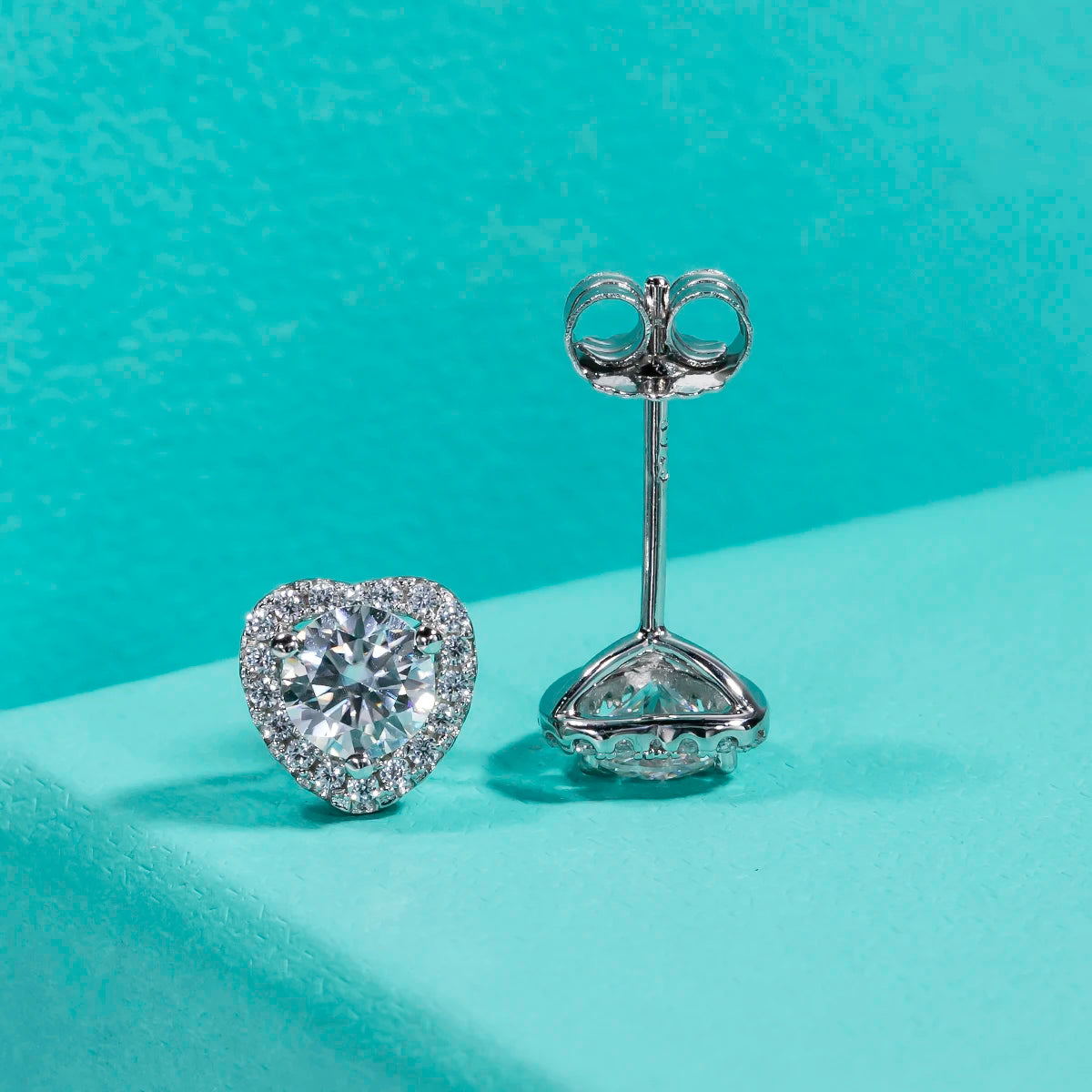 1cttw D Color Moissanite Diamond 925 Sterling Earring