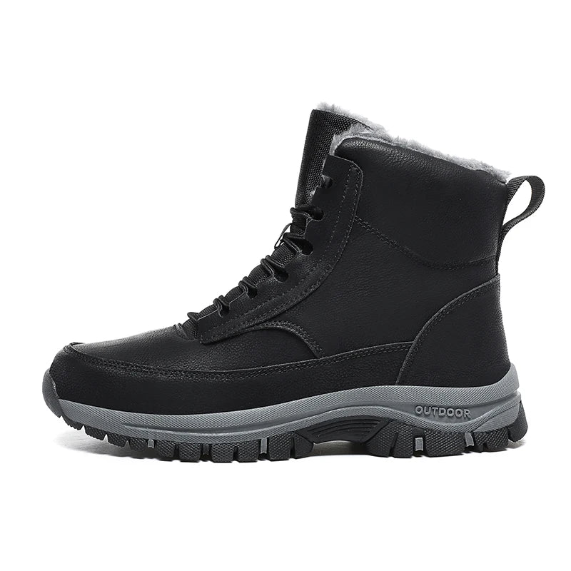 HIKEUP Waterproof Men Boots Leather Platform Sneakers - My Store