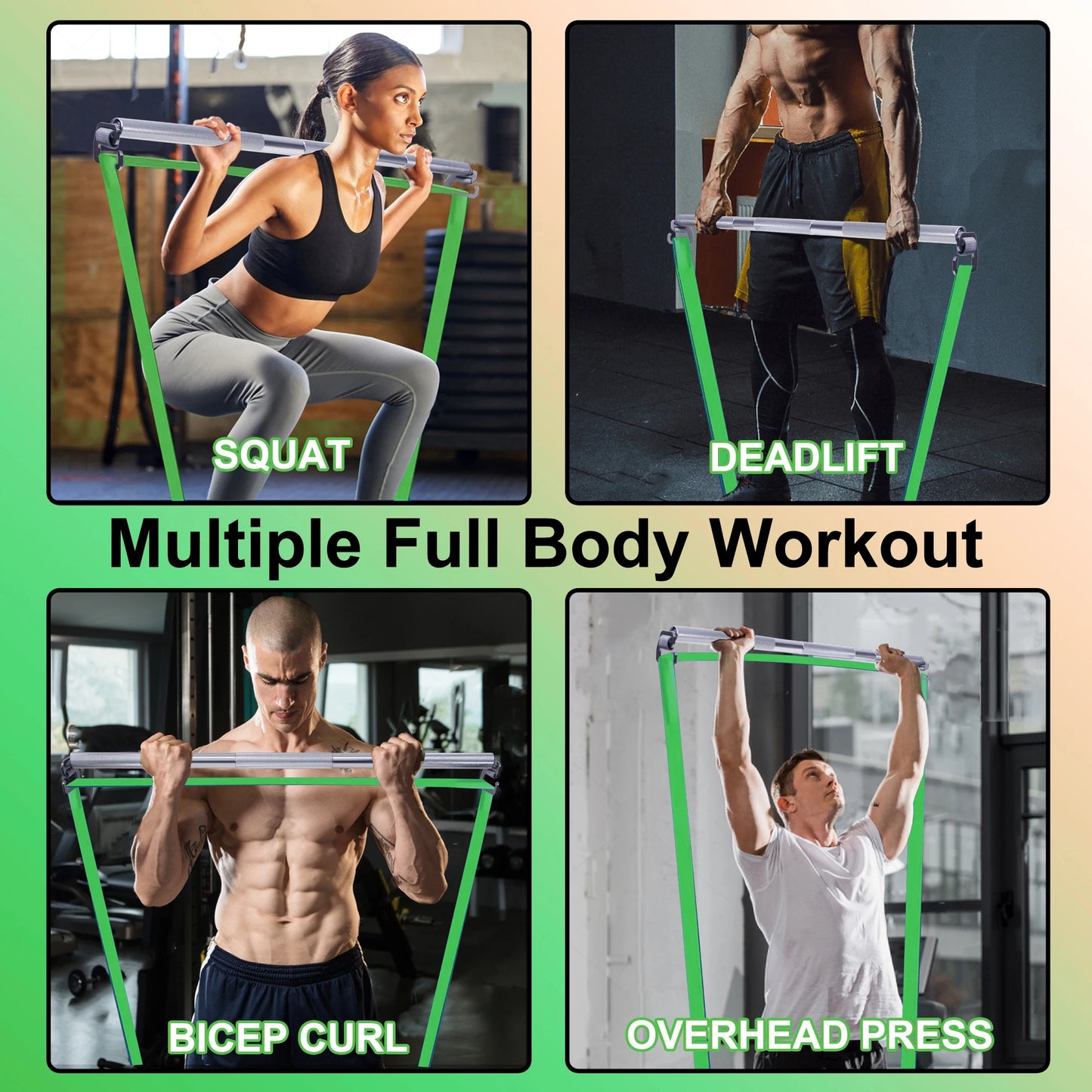 96CM Resistance Band Exercise Bar - My Store