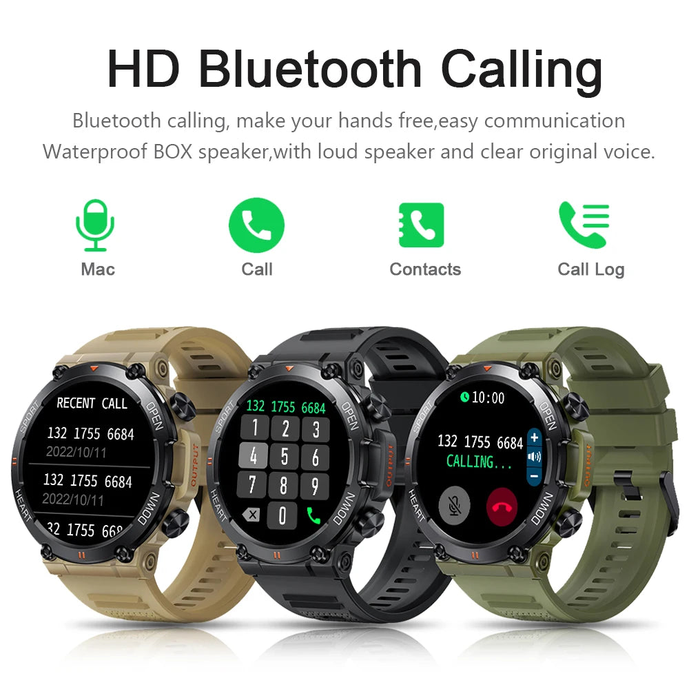 MELANDA New 1.39 inch Men's Bluetooth Call Smart Watch Sports Fitness Tracker - My Store