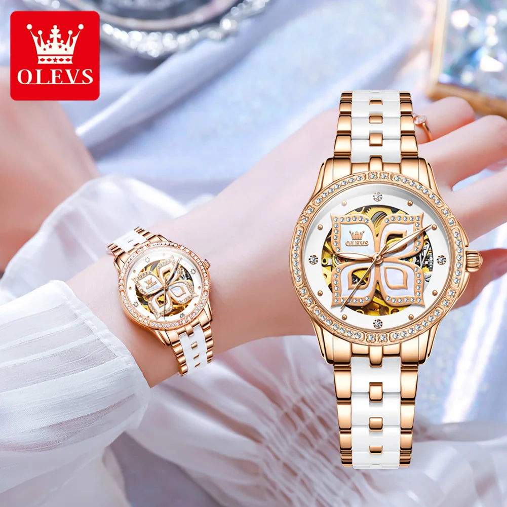 OLEVS Elegant Ceramics Automatic Watch - My Store