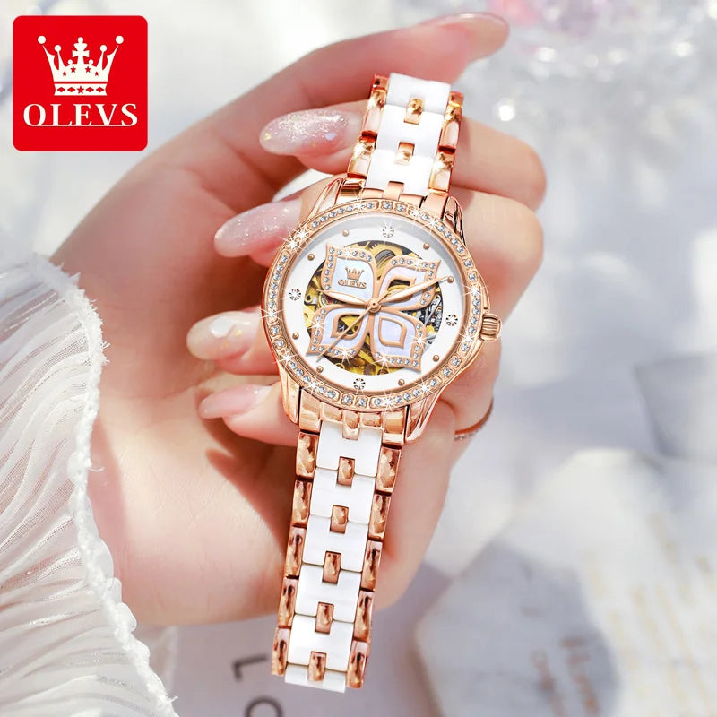 OLEVS Elegant Ceramics Automatic Watch - My Store