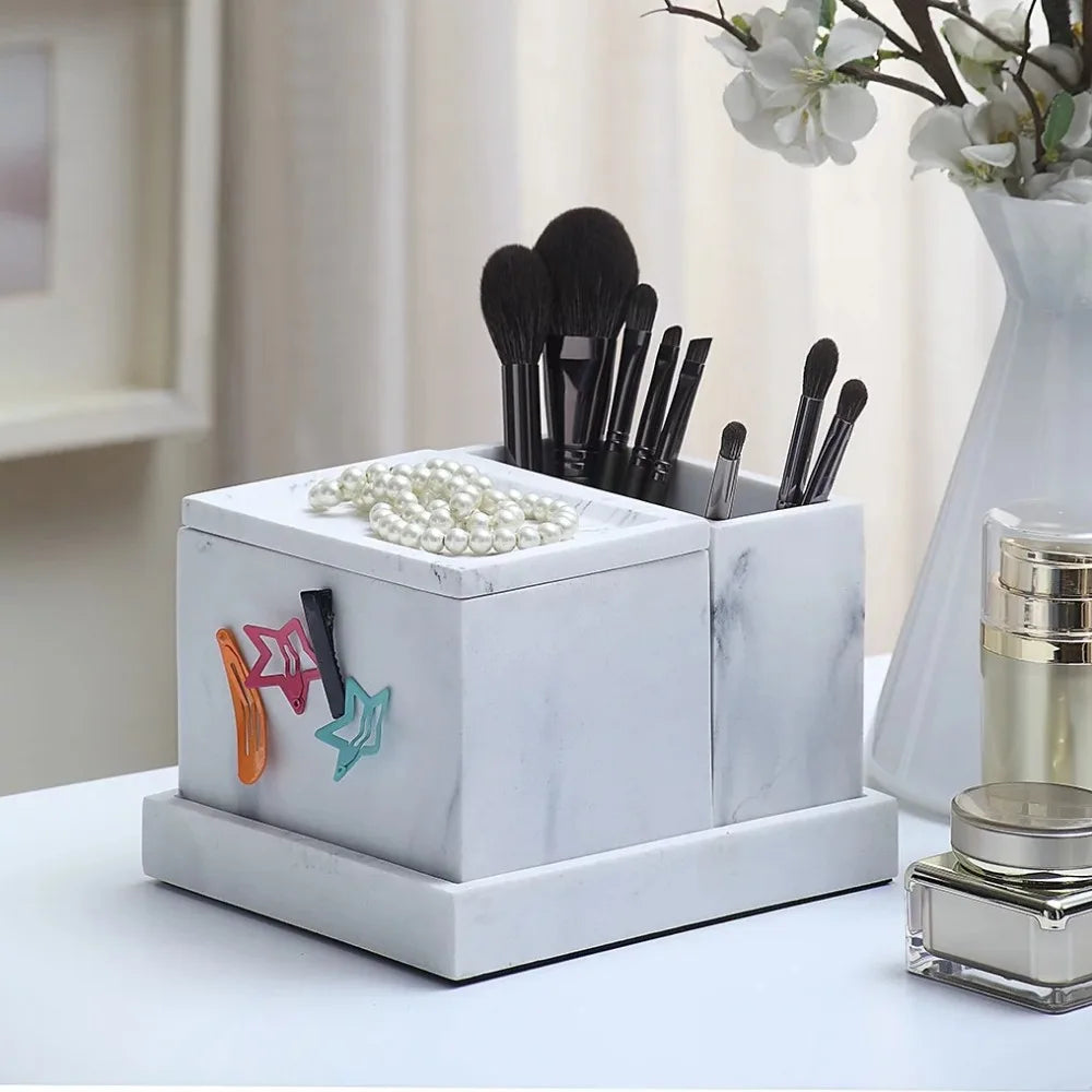 Faux Marble 4 Piece Vanity Organizer Set - My Store