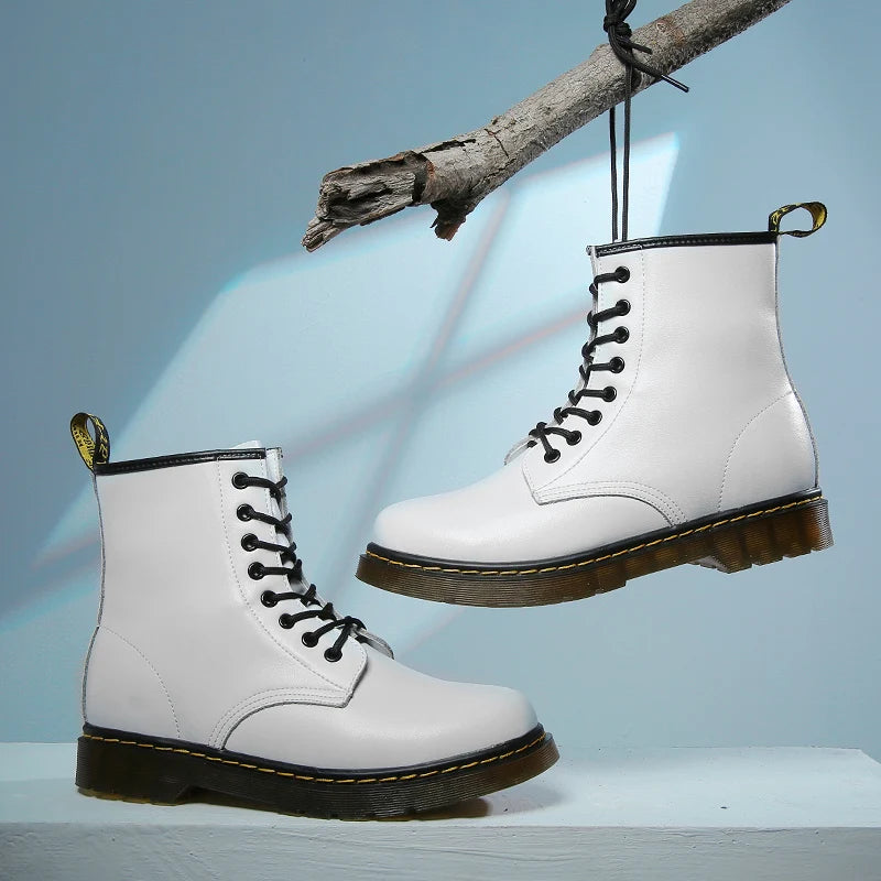 Leather Ankle Boots Outdoor Casual Shoes - My Store