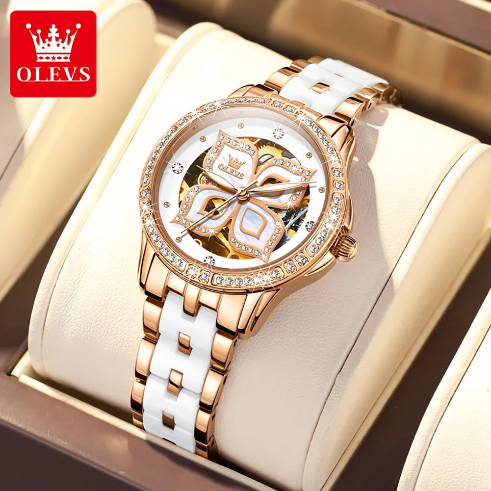 OLEVS Elegant Ceramics Automatic Watch - My Store