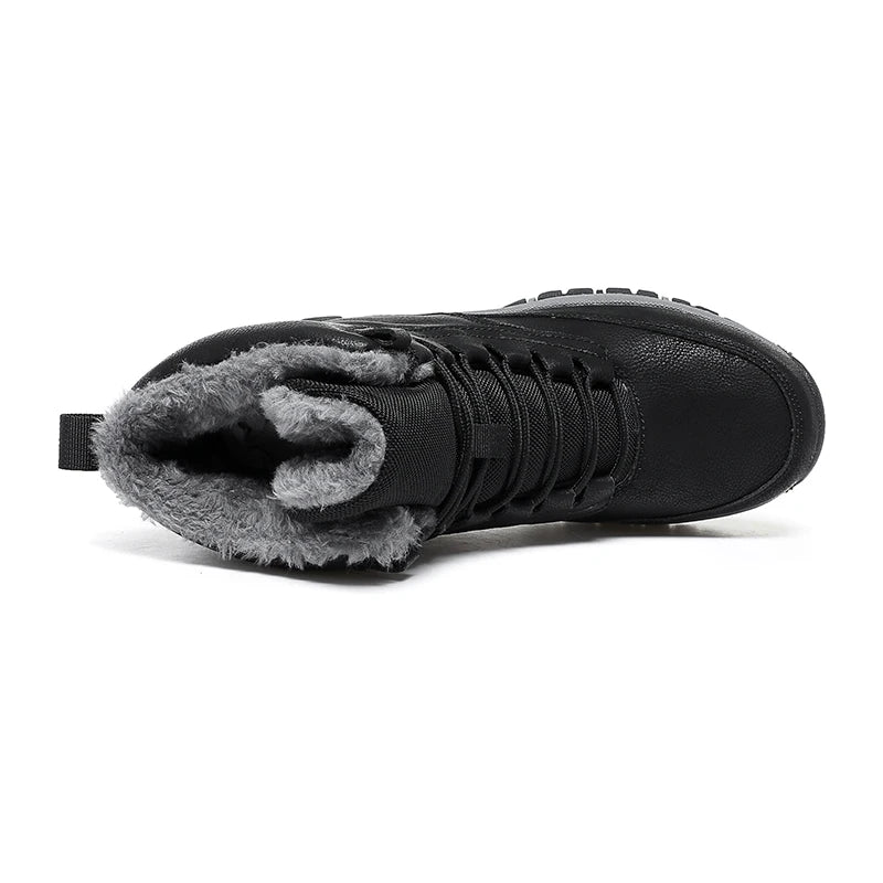 HIKEUP Waterproof Men Boots Leather Platform Sneakers - My Store
