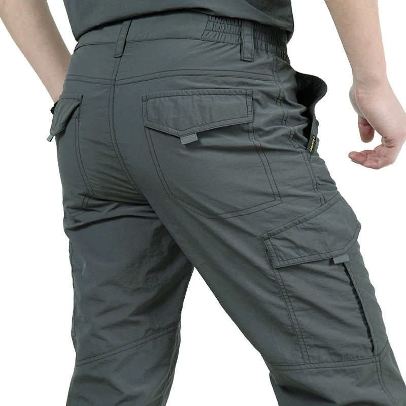 Mens Summer Hiking Pant Outdoor Tactical Athletic Fishing Travel Safari Cargo Work Trousers - My Store