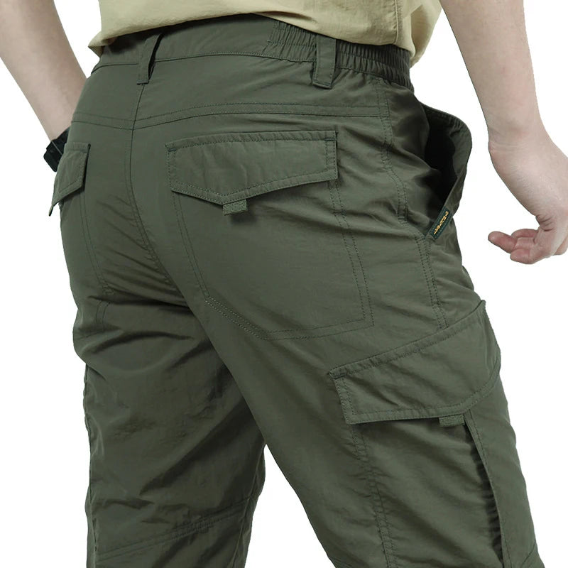 Mens Summer Hiking Pant Outdoor Tactical Athletic Fishing Travel Safari Cargo Work Trousers - My Store