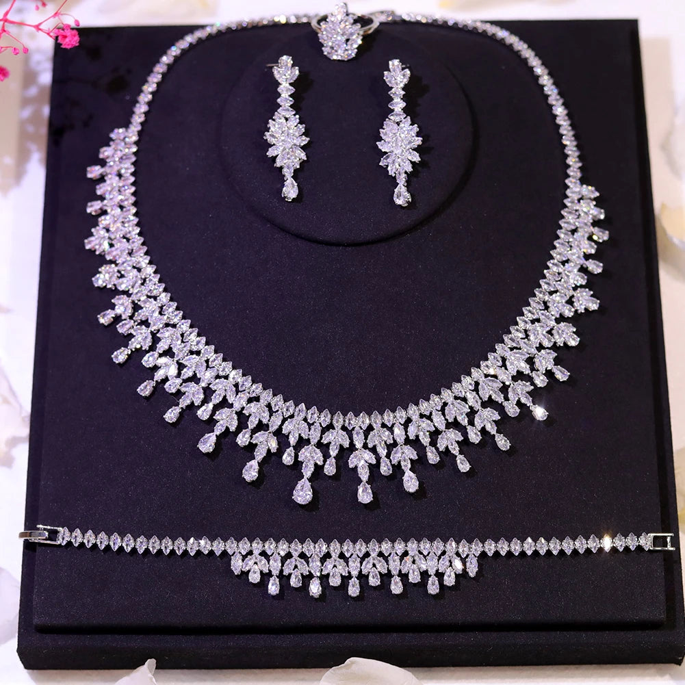 ZY UNIQUE New Dubai Jewelry Sets Leaf Design
