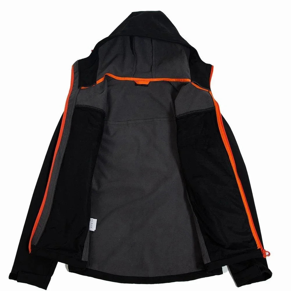 Men Winter Softshell Jackets Outdoor Sports Hooded - My Store