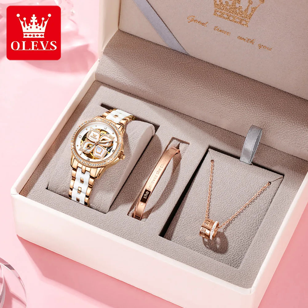 OLEVS Elegant Ceramics Automatic Watch - My Store