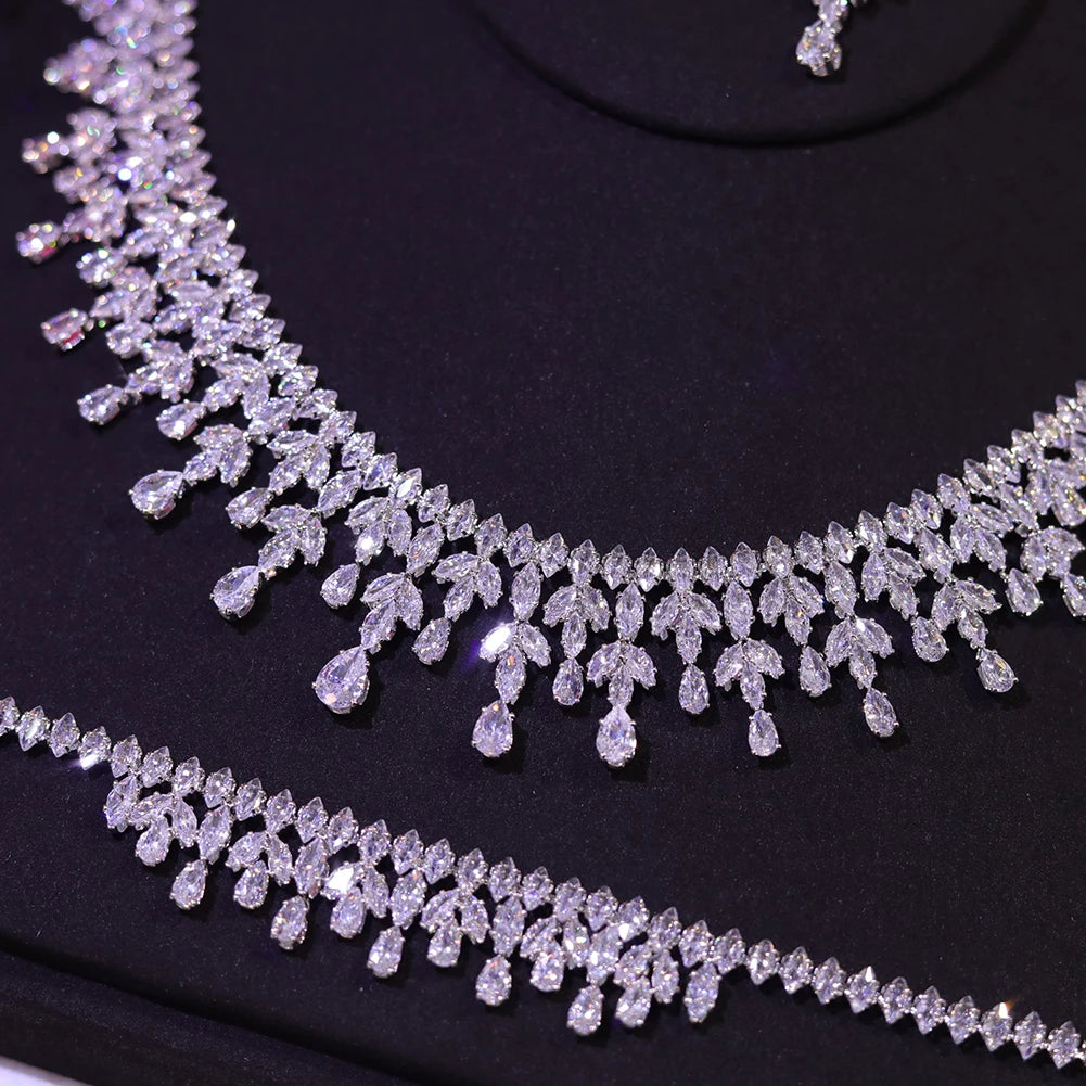 ZY UNIQUE New Dubai Jewelry Sets Leaf Design