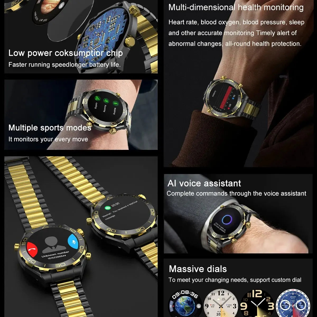 2024 Sport Smart Watch for Men Women