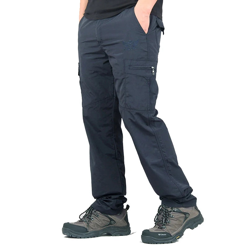Mens Summer Hiking Pant Outdoor Tactical Athletic Fishing Travel Safari Cargo Work Trousers - My Store
