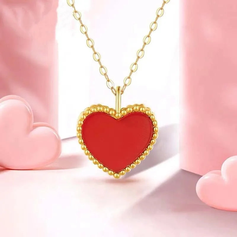 LABB Real 18K Agate Love Pendant - My Store
