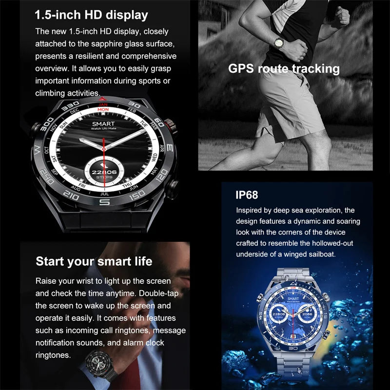 2024 New ECG+PPG Smart Watch Men GPS