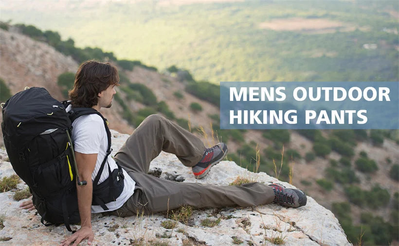 Mens Summer Hiking Pant Outdoor Tactical Athletic Fishing Travel Safari Cargo Work Trousers - My Store