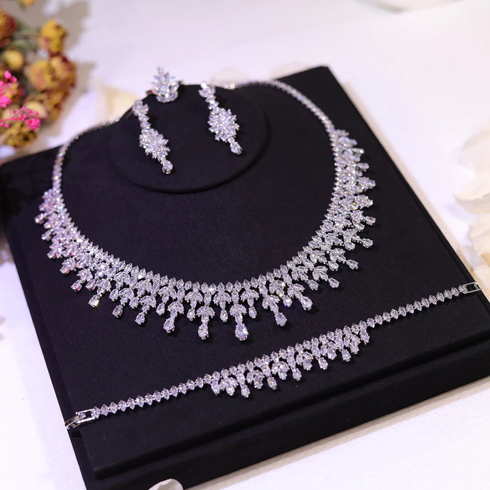 ZY UNIQUE New Dubai Jewelry Sets Leaf Design