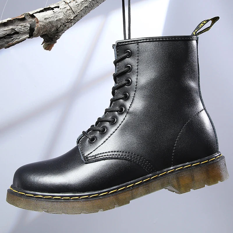 Leather Ankle Boots Outdoor Casual Shoes - My Store