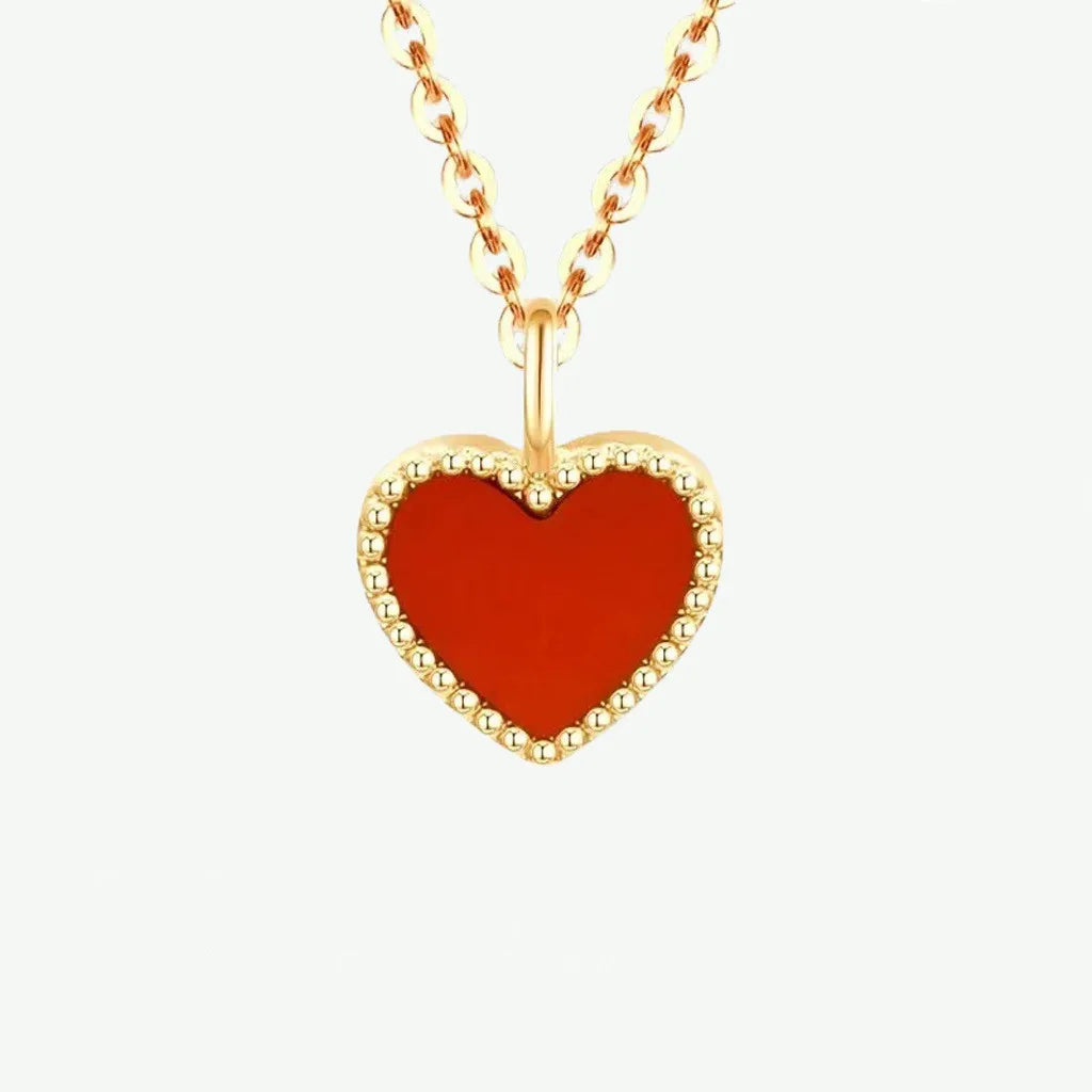 LABB Real 18K Agate Love Pendant - My Store
