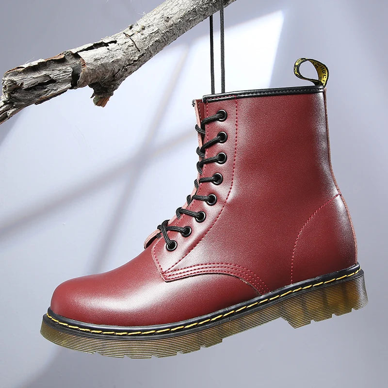 Leather Ankle Boots Outdoor Casual Shoes - My Store