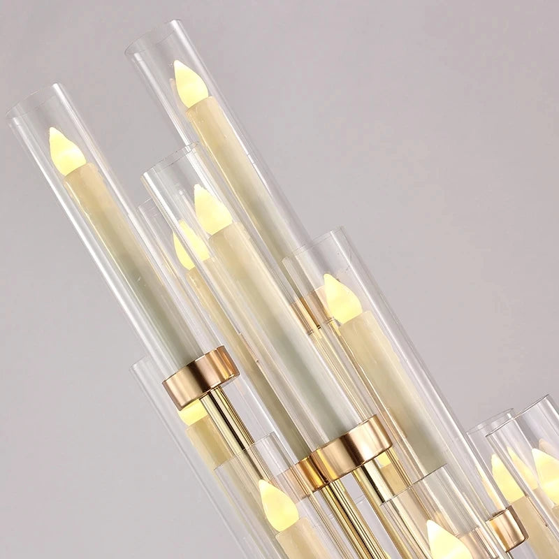 Metal Candelabra for Home Party Decoration, Candle Holders, Wedding Table Centerpieces, Road Lead, 16 Arms