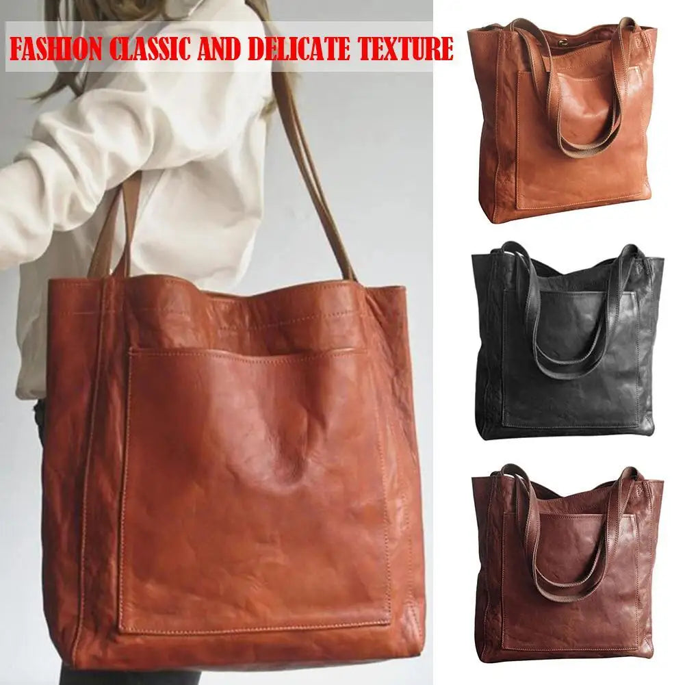 Retro Soft Large Capacity Tote Women Handbags - My Store