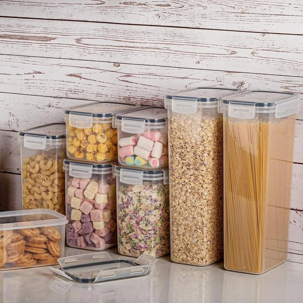 Airtight Food Storage Containers with Lids,24pcs Plastic Kitchen and Pantry Organization Canisters for Cereal, Dry Food,Flour