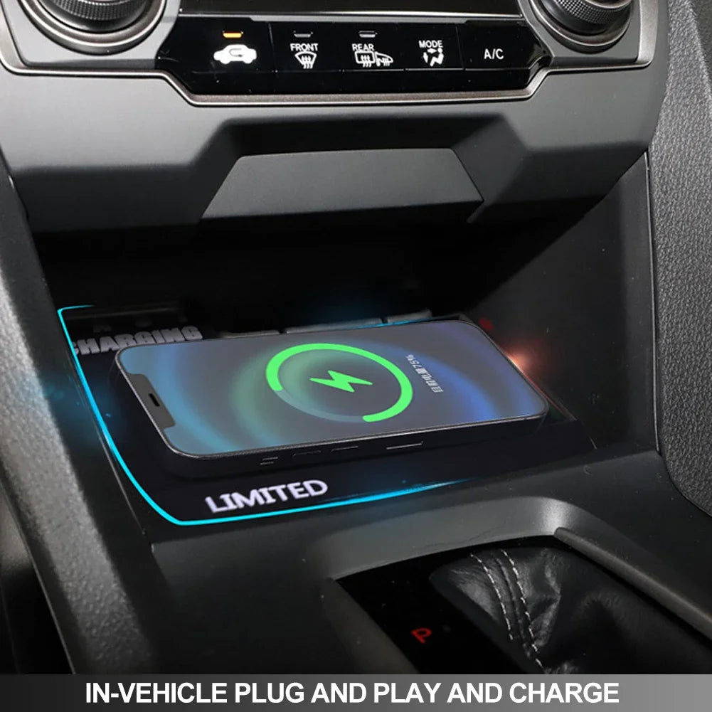 Car Wireless Charger for Honda Civic X 10th 11th Gen 2016-2023 Accessories