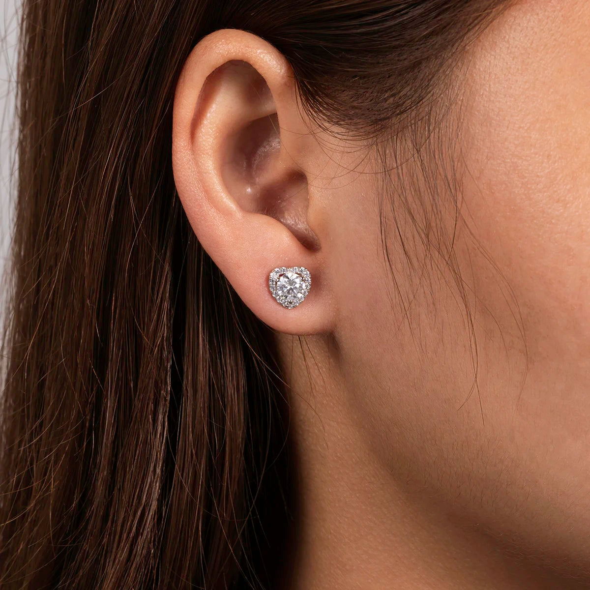 1cttw D Color Moissanite Diamond 925 Sterling Earring
