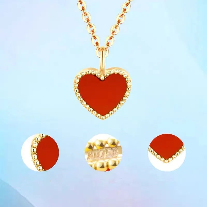 LABB Real 18K Agate Love Pendant - My Store