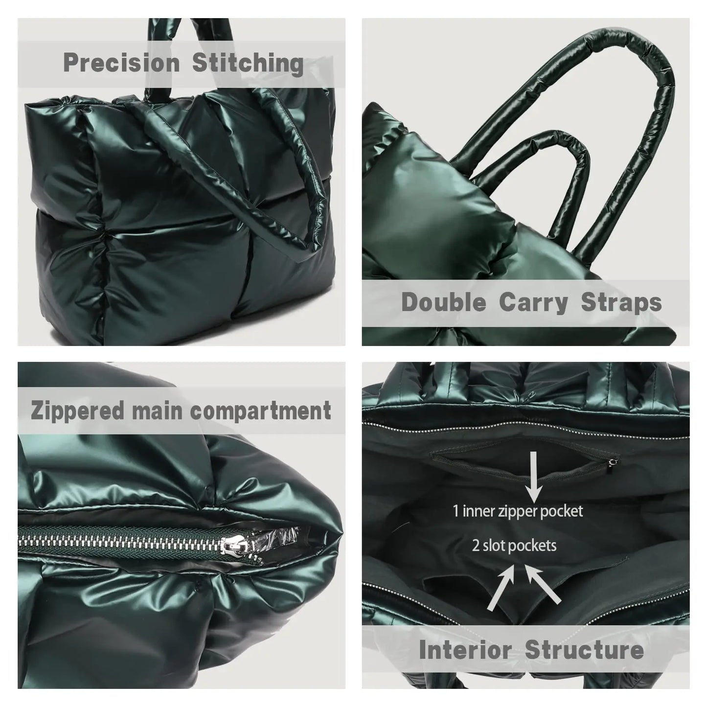 Puffer Tote Bag, - My Store