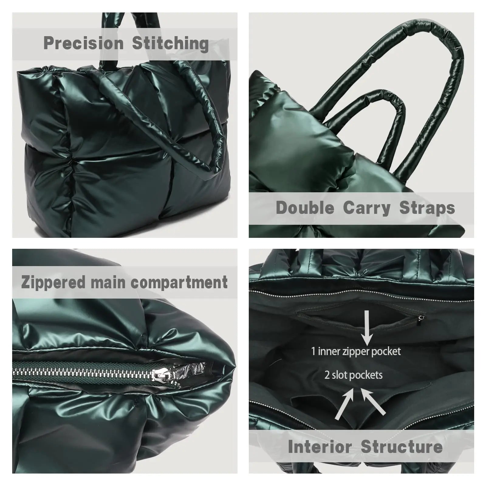 Puffer Tote Bag, - My Store